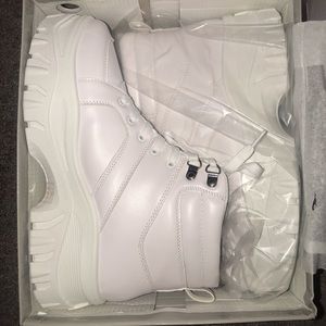 Nasty gal white chuck boots/sneakers